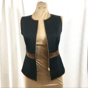 Ports 1961 suede leather trim vest